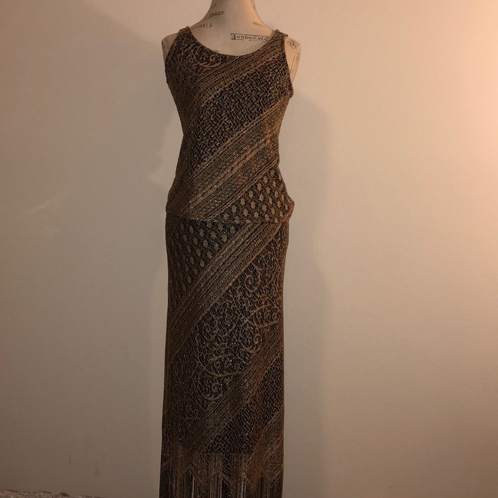 Two Piece Gold Outfit